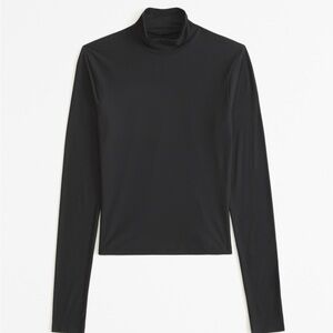 Black Turtleneck Long Sleeve Top